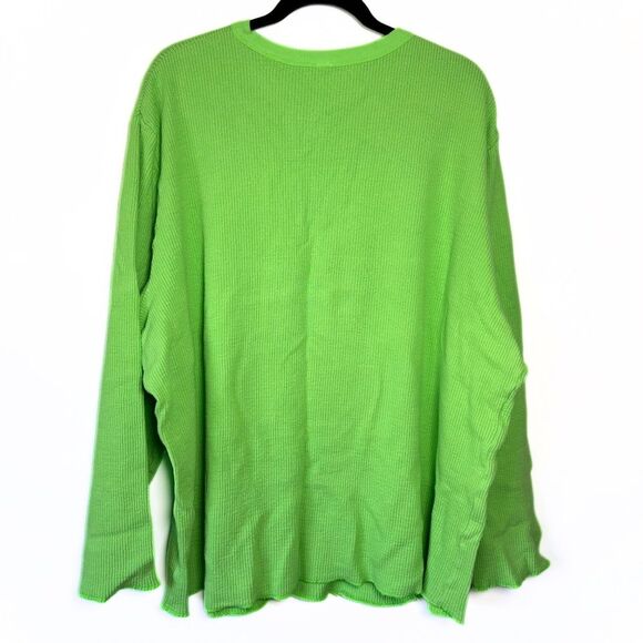 Skims Waffle Long Sleeve T-Shirt - Neon Green - 4x - NWT - Picture 3 of 10